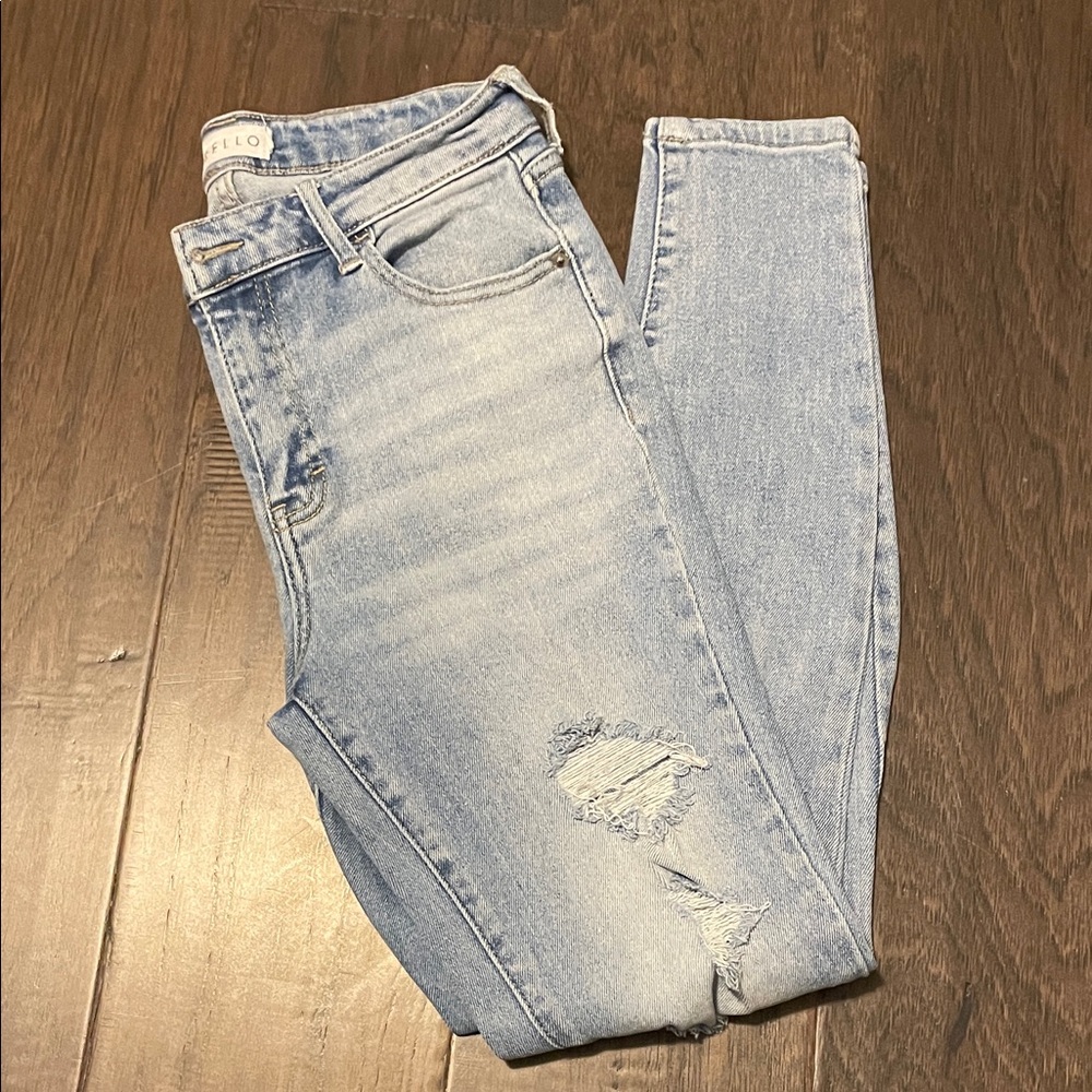 Cello Light Blue Ripped Style Skinny Jeans